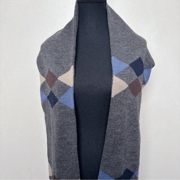 Jones New York Womens One Size Wool Blend Jacquard Knitted Scarf - Picture 5 of 11